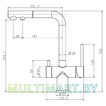 Смеситель Paulmark Serpentine Se213222-BE (бежевый) картинка 9
